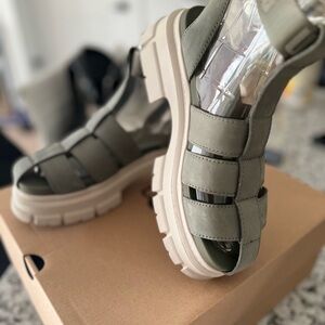 UGG Sage Green Strappy Sandals